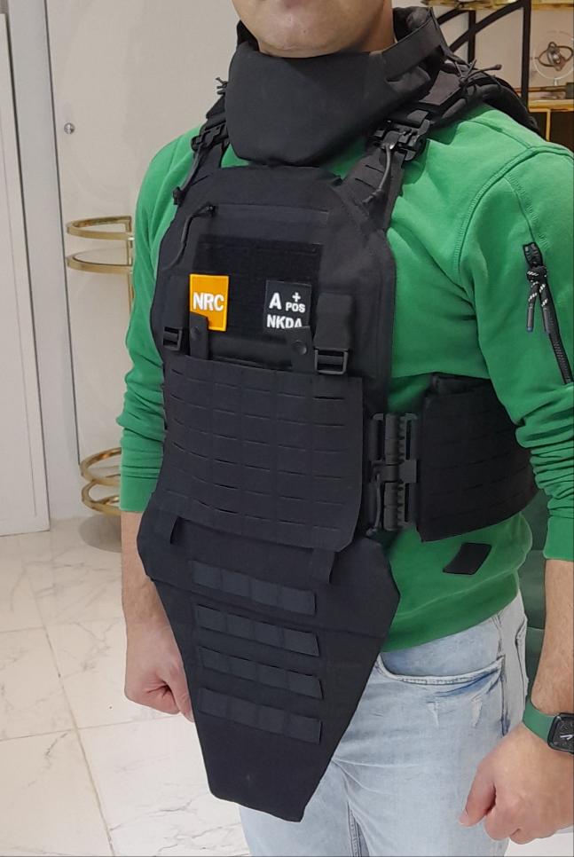 Flak jacket 1050D Cordura NIJ L4+ STANAG 4496 & 2920 BallisticNylon Carrier,Chest,Back, Sides,Neck,Groin Armour