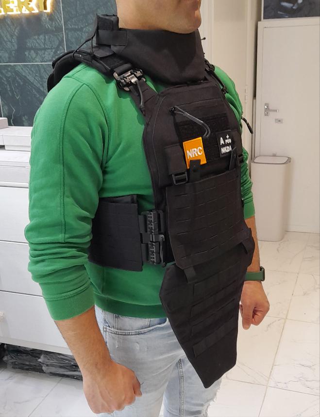 Flak jacket 1050D Cordura NIJ L4+ STANAG 4496 & 2920 BallisticNylon Carrier,Chest,Back, Sides,Neck,Groin Armour