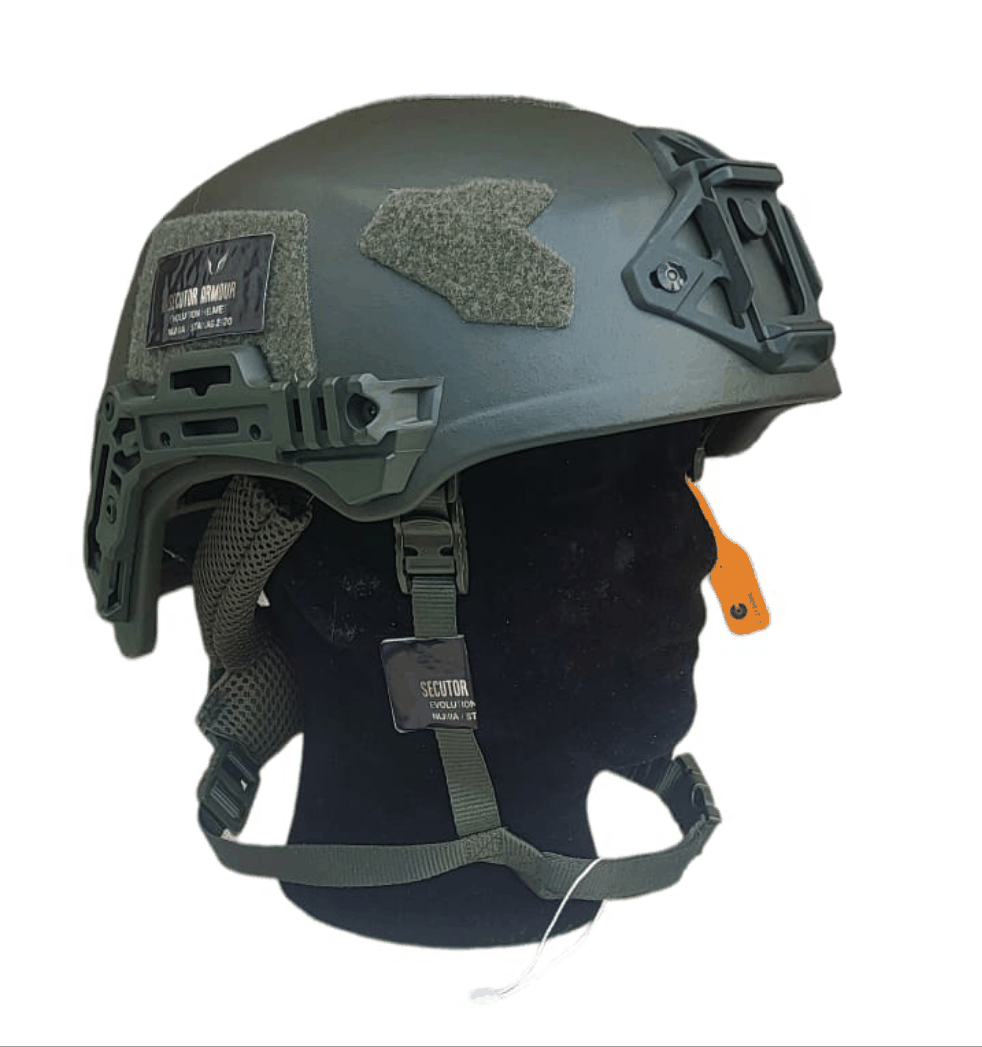 HSF-3.0 Evolution Combat Helmet NIJ IIIA Cam-Fit UHMW-PE 3.0 M-Lock, PBL tested - SECUTOR ARMOUR LTD