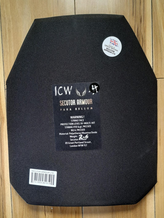 Hard ARMOUR Plates NIJ L IV ICW SAPI Cut 12x10in PBL Tested VPAM 8 - SECUTOR ARMOUR LTD