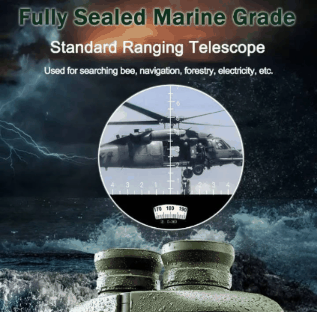 10X50 Waterproof Marine Binoculars, Rangefinder compass, Autofocus, Low light visibility - SECUTOR ARMOUR LTD