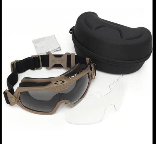 Tactical Air Conditioning Anti Fog Ballistic Goggles eye protection UV400 - SECUTOR ARMOUR LTD