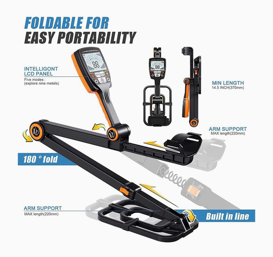 Portable Foldable Professional High Accuracy waterproof Metal detector - SECUTOR ARMOUR LTD