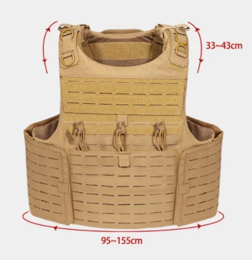 Harris Flak jacket 1050D Cordura NIJ L4+ STANAG 4496 & 2920 Ballistic Nylon Carrier,Chest,Back, Sides,Neck,Groin Armour - SECUTOR ARMOUR LTD