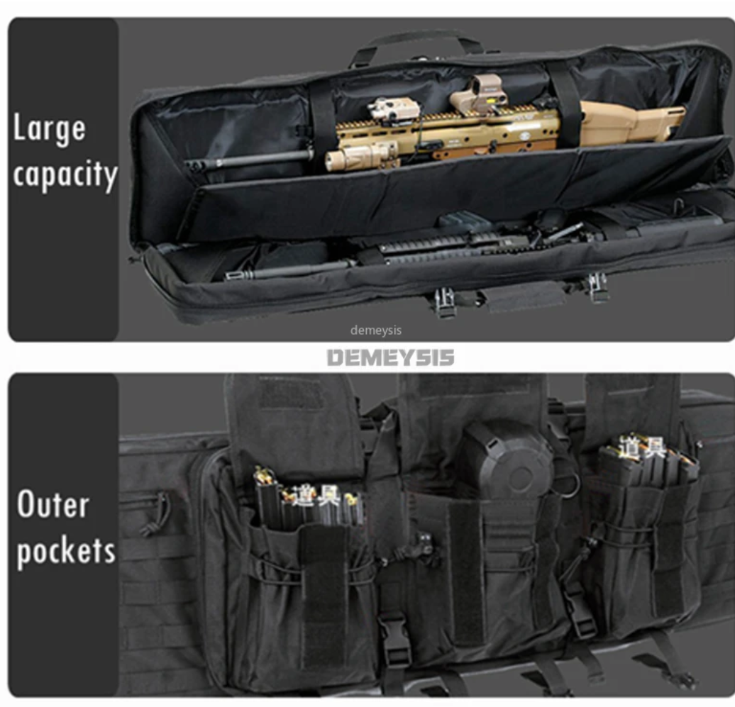 Tactical Demeysis Double Rifle Bag Heavy duty molle waterproof 5000 Ripstop 116 x 31cm - SECUTOR ARMOUR LTD