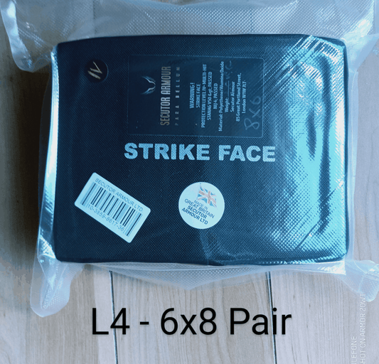 Pair of 2pcs NIJ Level III stand alone bulletproof side panels 6x8 inches in protective packaging