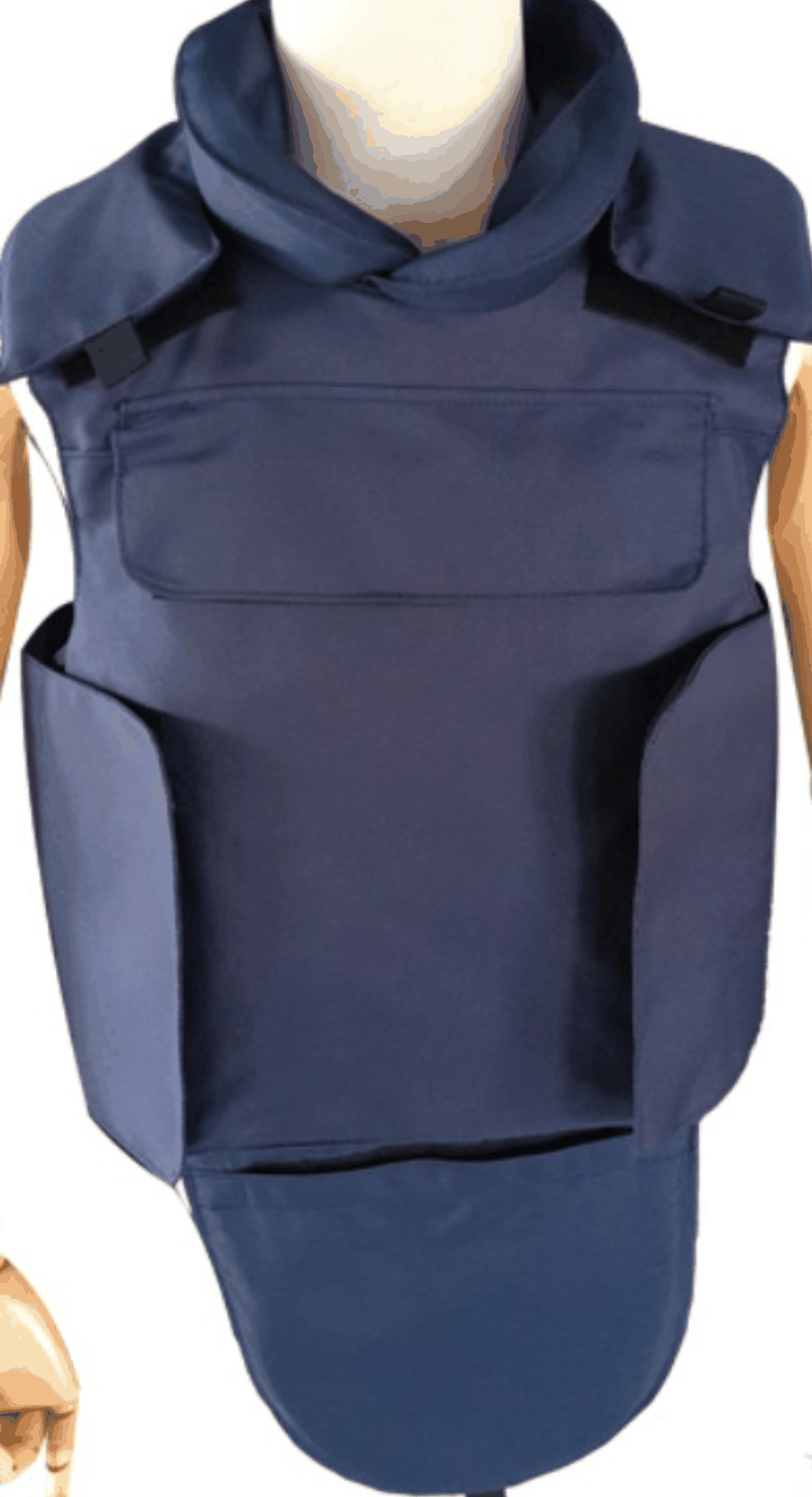 Falcon Blue/Black OVERT Bulletproof Press Vest , TV, Police, Security Equipment Level 3A + III & IV Protection - SECUTOR ARMOUR LTD
