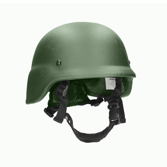PASGT Marine bulletproof helmet NIJ IIIA rated with adjustable harness system.