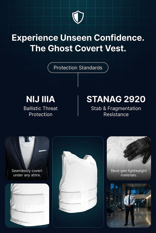 Ghost Covert Bullet/Stab proof vest NIJ IIIA STANAG 2920