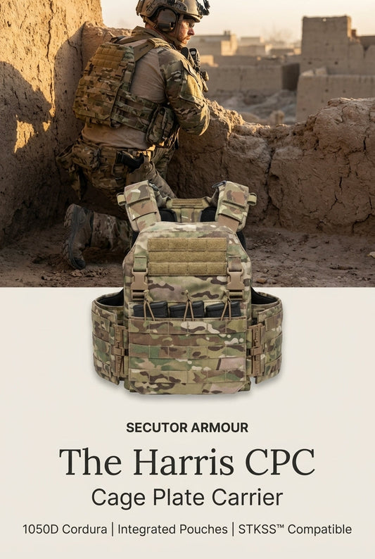 Harris CPC Tactical Cage Plate Carrier 1050D Cordura Ballistic Nylon Multicam.