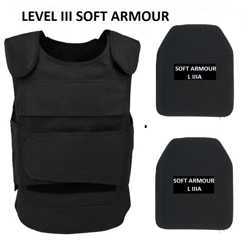 Black/blue OVERT Bulletproof Vest Military, Police, Security Equipment Level 3 & 3A Protection