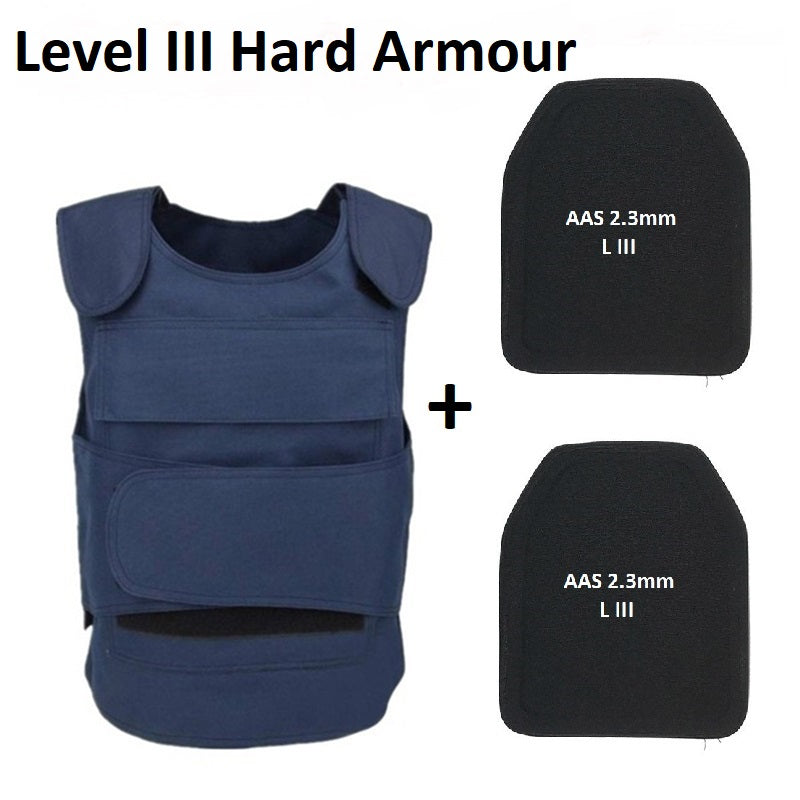 Black/blue OVERT Bulletproof Vest Military, Police, Security Equipment Level 3 & 3A Protection