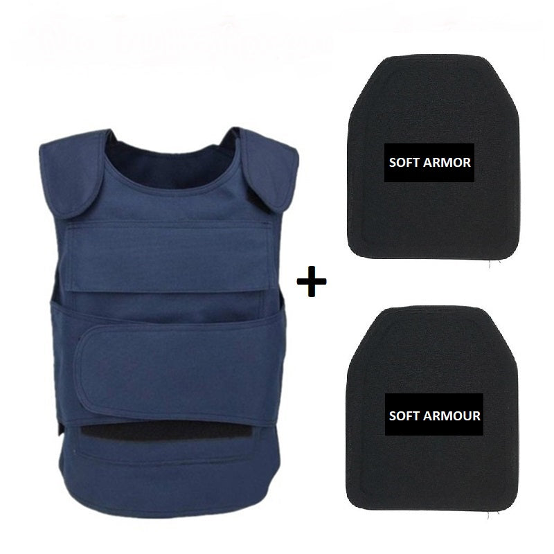 Black/blue OVERT Bulletproof Vest Military, Police, Security Equipment Level 3 & 3A Protection