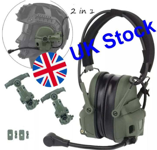 Noise reduction tactical Bluetooth headset for OPS Core ARC and Wendy M-LOK helmet, suitable for hunting and shooting.