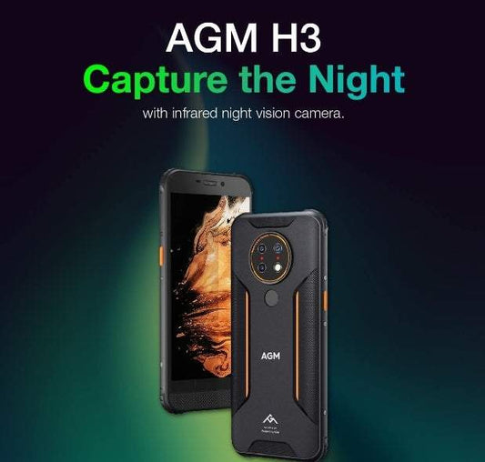 AGM H3 Infrared Night Vision Military Spec waterproof Shock proof rugged phone with infrared camera.