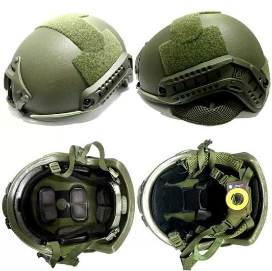 ISO certified FAST helmet, bulletproof UHMW-PE, NIJ level IIIA, high cut design, durable military headgear.