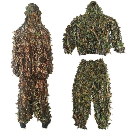 Ghillie Suit Camouflage Military Jungle Suit in green for hunting and shooting.