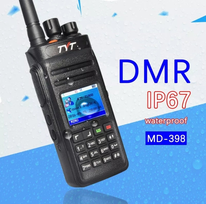 TYT M398 Digital DMR GPS Two way duel band Transceiver UHF/VHF IP67 10W long range - SECUTOR ARMOUR LTD