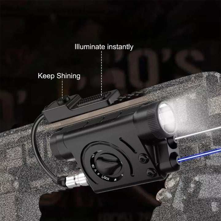 Gen 3 Compact Invisible IR Laser PEQ, Combo, 20mm Picatinny Mounted - SECUTOR ARMOUR LTD