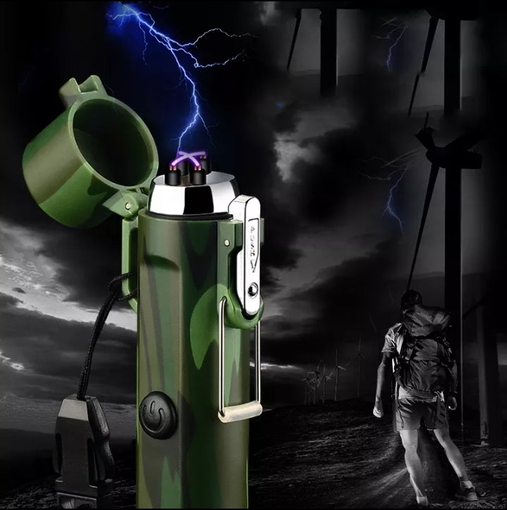 Arc Usb Lighter Camping Outdoor Survival Plasma Lighter With Flashlight Compass Survival Lighters Waterproof And Windproof - SECUTOR ARMOUR LTD