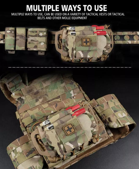 Tactical Military Pouch MOLLE Rapid Deployment First-aid Kit Survival Outdoor Hunting Emergency Bag Camping Medical Kit - SECUTOR ARMOUR LTD
