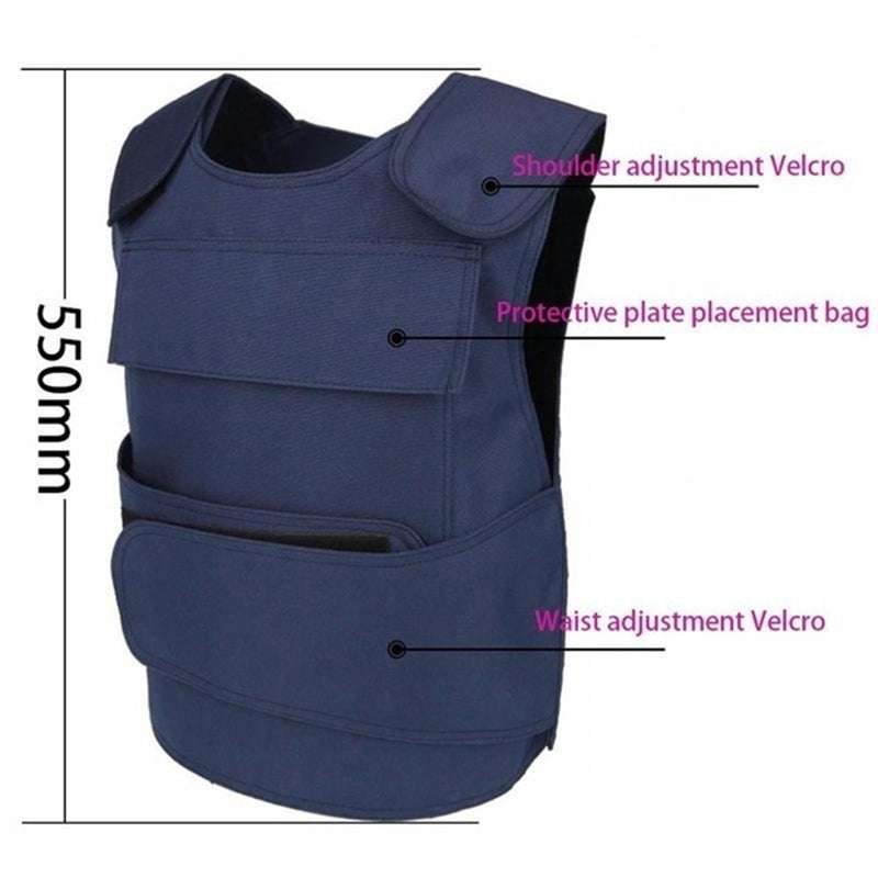 Falcon Blue/Black OVERT Bulletproof Press Vest , TV, Police, Security Equipment Level 3A + III & IV Protection - SECUTOR ARMOUR LTD