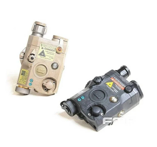 Tactical laser system with infrared and visible laser modules, military spec gear M1913.