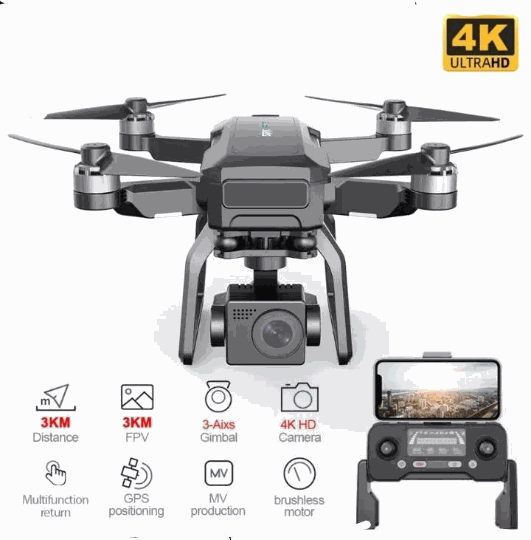 4k pro drone gps 5g WiFi 3 Axis gimbal with hd Camera fpv Professional rc foldable brushless quadcopter rc drone - IWMD-Store SECUTOR ARMOUR