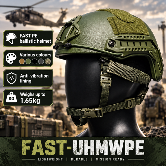 ISO certified Future Assault Shell Technology (FAST) Helmet bulletproof UHMWPE NIJ IIIA high cut 1.6kg 2 liner options