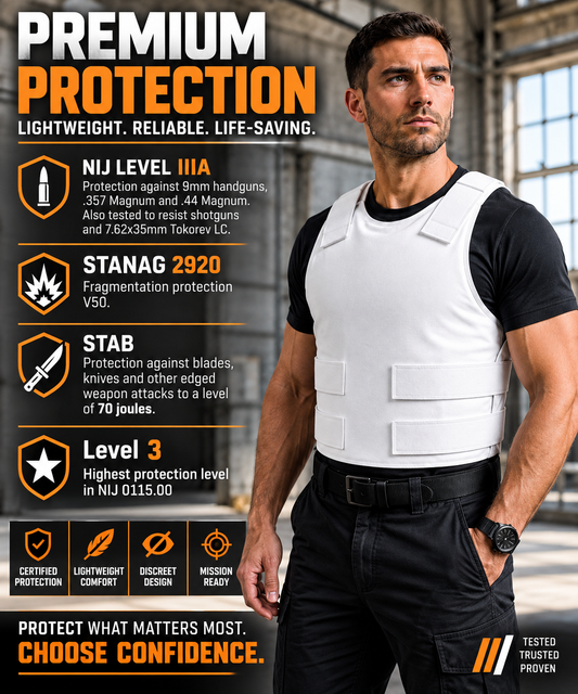 Ghost Covert Bullet/Stab proof vest NIJ IIIA STANAG 2920