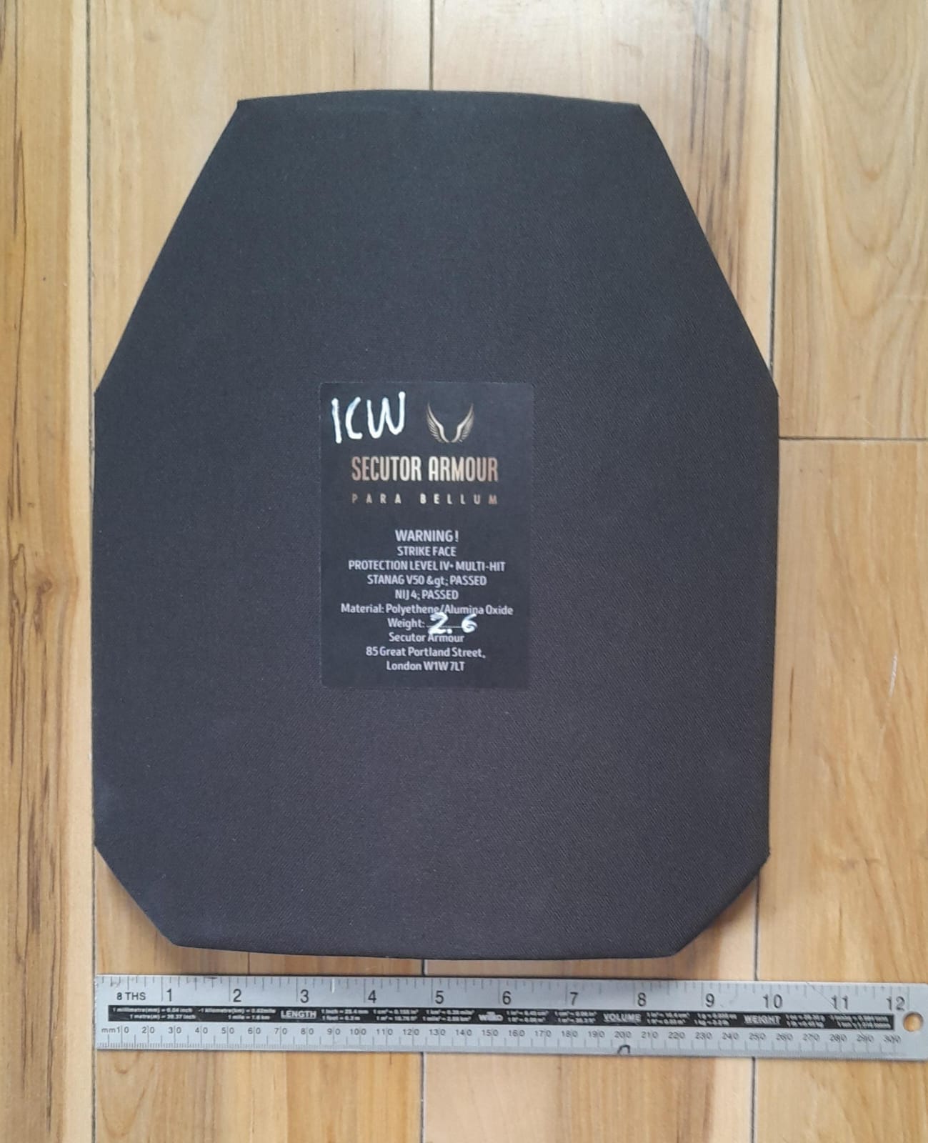 Hard ARMOUR Plates NIJ L IV ICW SAPI Cut 12x10in PBL Tested VPAM 8
