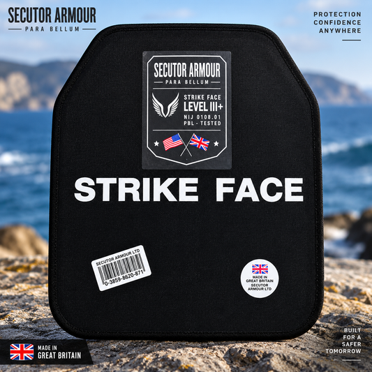 Ultra lightweight 1.6kg NIJ-SA Level III+ Ballistic Strike Plate PE/Boron Oxide