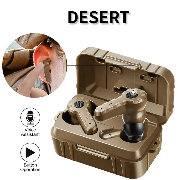 Noise cancelling, sound pick up tactical ear plugs shooting, combat