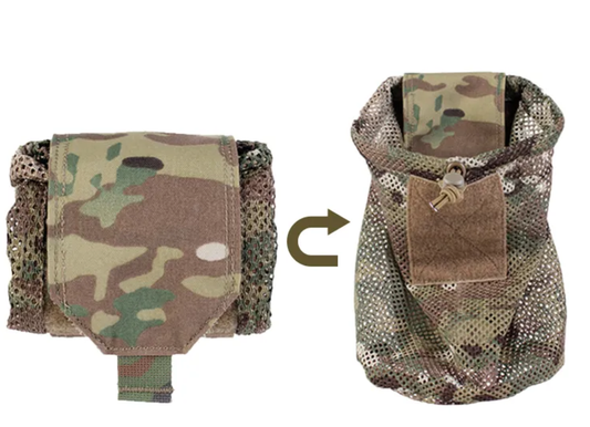 Cordura Fabric Molle Dump pouch / utility bag, folding, Velcro QR