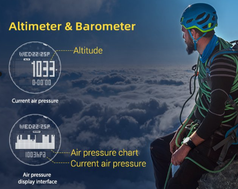 North Edge Aqua Professional Divers Smartwatch, Compass, Altimeter, Barometer