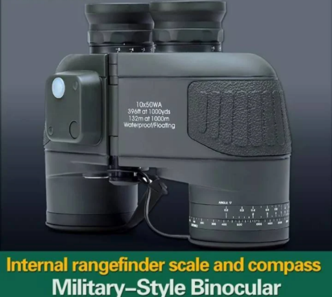 10X50 Waterproof Binoculars, Rangefinder compass, Binoculars For Hunting military Night Vision Autofocus