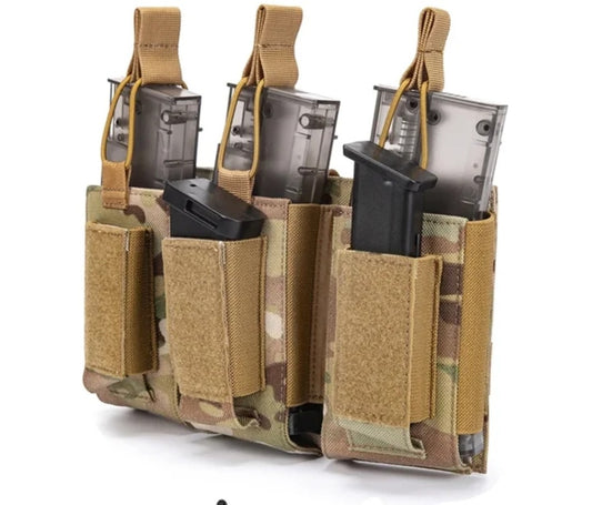 Triple magazine 1000D Pouches M4, AK & triple 9mm/.45 Molle system - SECUTOR ARMOUR LTD 