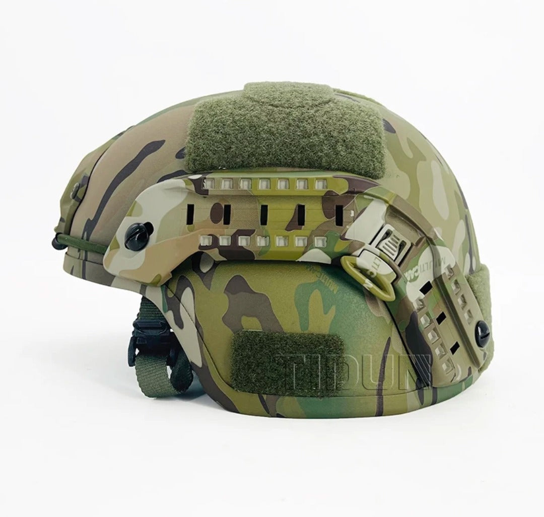 MICH 2000 CP Camouflage NIJ IIIA rated Aramid Fibre Combat Helmet