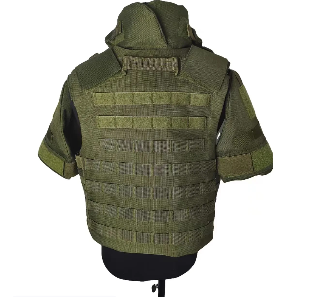 Flak jacket 1050D Cordura NIJ L4+ STANAG 4496 & 2920 Ballistic Nylon Carrier,Chest,Back, Sides,Neck,Groin Armour