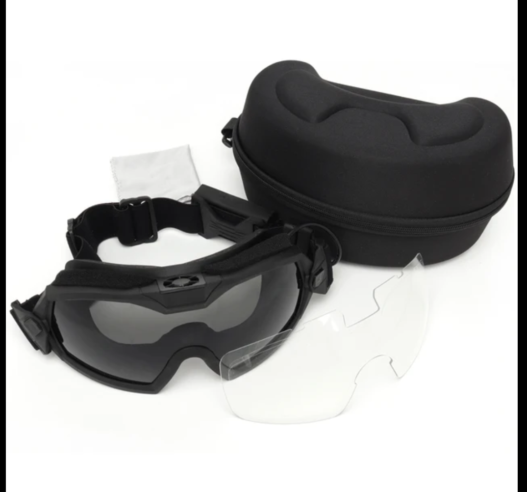 Tactical Air Conditioning Anti Fog Ballistic Goggles eye protection UV400 - SECUTOR ARMOUR LTD 
