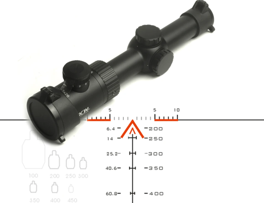 AK AKM Kalashnikov Tactical compact rifle scope BDC reticle 1.25-5x26A with side mount. - SECUTOR ARMOUR LTD 