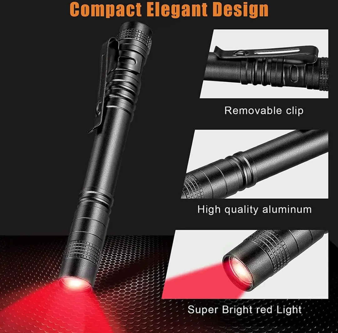 Tactical Red light Pen Torch waterproof - SECUTOR ARMOUR LTD 