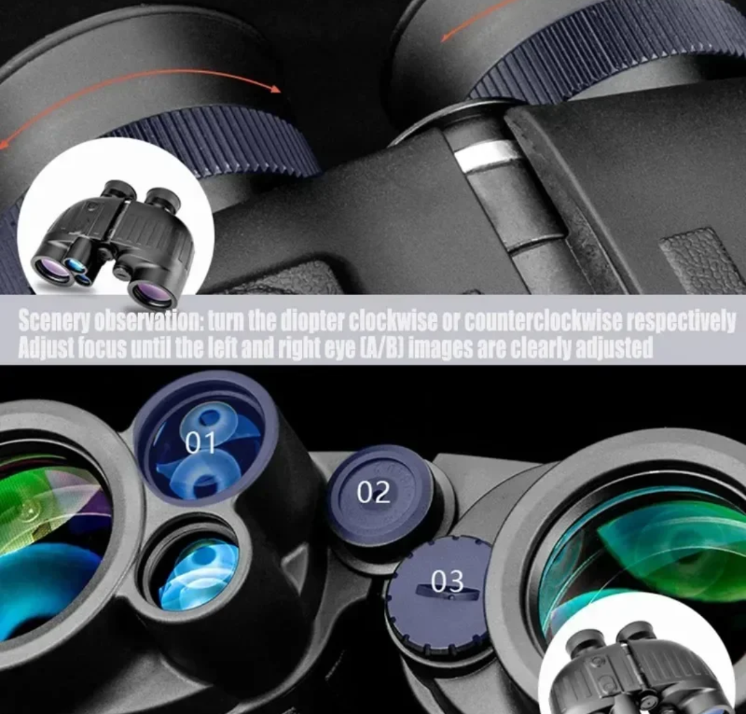 1500m Marine UHD Binoculars 8x40 Laser Ranging Paul Prism System Psudocolour & compass FOV 8° - SECUTOR ARMOUR LTD 