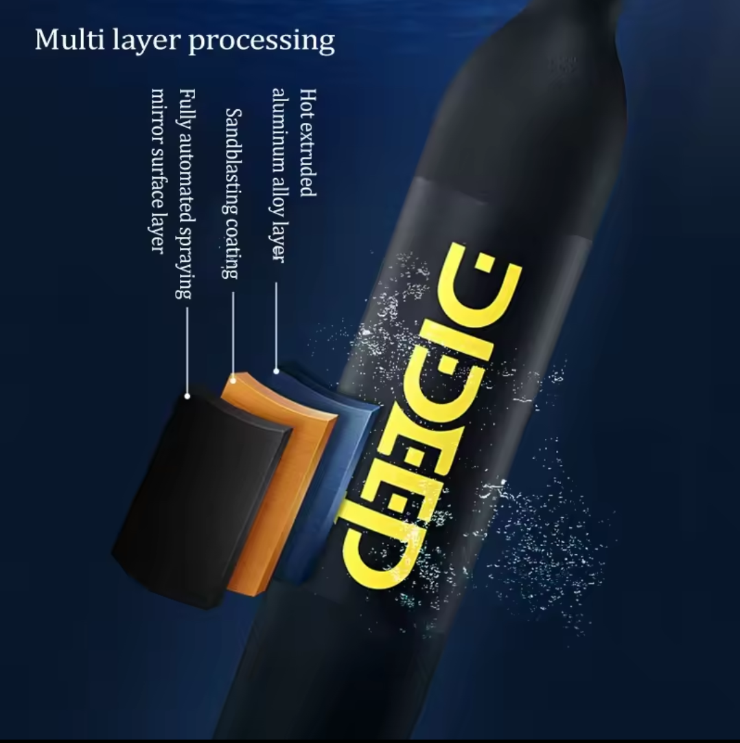 Emergency scuba tank D-500 10 mins of air.