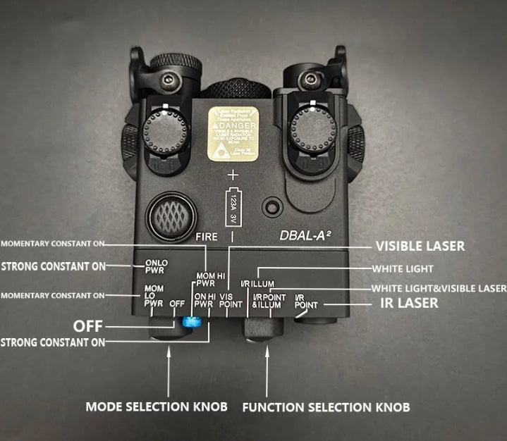 Sotac PEQ-15 Otal IR Laser full metal DABL-A2 Advanced 2 Visible Red/IR Dual beam Green Laser sight