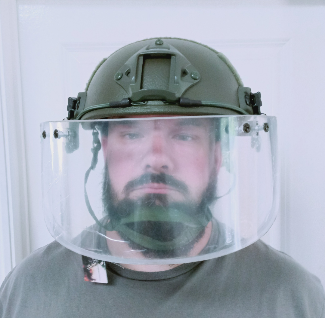 Face Shield NIJ 3A Tactical Bulletproof Helmet Visor For Ballistic