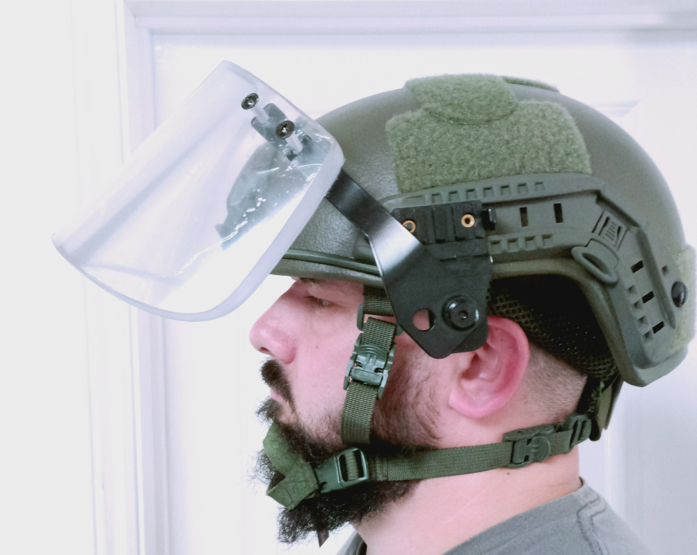 Face Shield NIJ 3A Tactical Bulletproof Helmet Visor For Ballistic Picatinny Railed Helmet