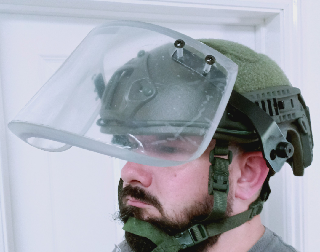 Face Shield NIJ 3A Tactical Bulletproof Helmet Visor For Ballistic Picatinny Railed Helmet