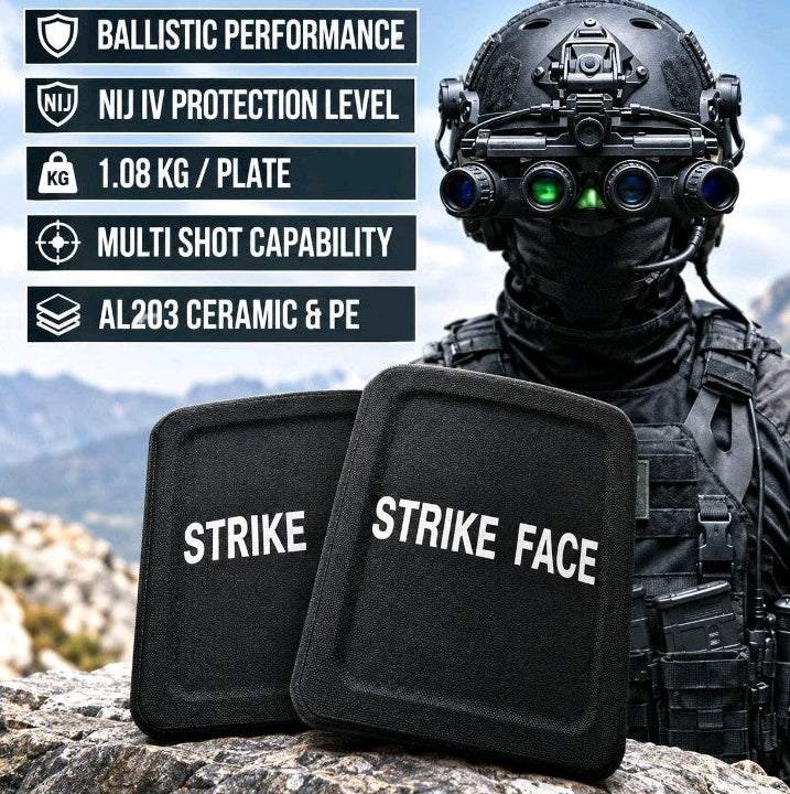 2pcs/Lot NIJ Level III & IV Stand Alone Bulletproof Side Panels Al2O3 Level 3+ Stand Alone Ballistic Side Panels Plates

 