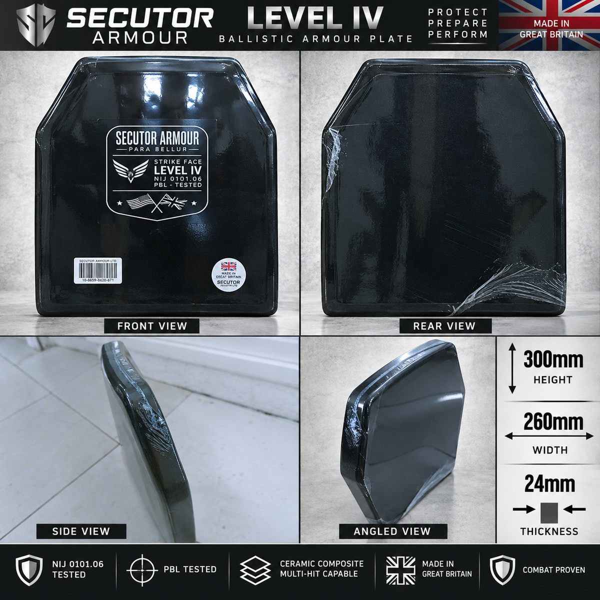 Wholesale Level IV Ballistic Armour Plates Stand Alone